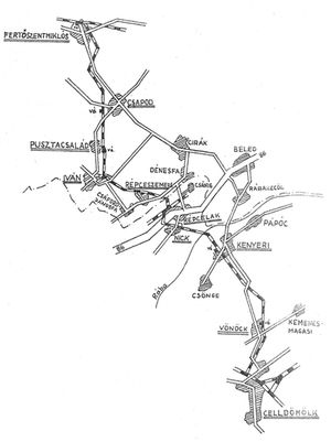 A vasút vázletos térképe